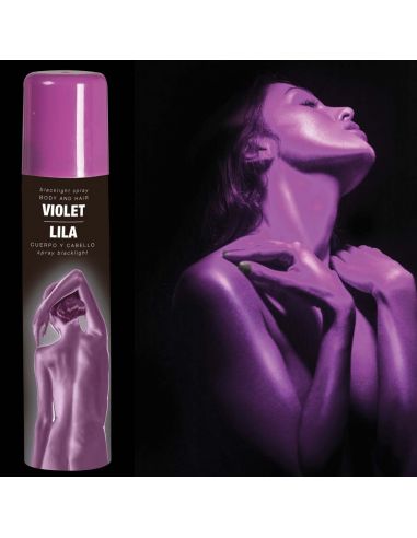 Spray Maquillaje Brillo Color Violeta Tienda de disfraces online - Mercadisfraces