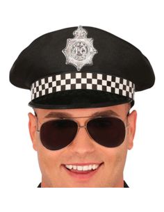 Gorra Policía con escudo Tienda de disfraces online - Mercadisfraces