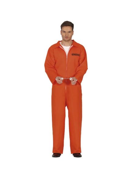 Disfraz de Convicto en Naranja para adulto Tienda de disfraces online - Mercadisfraces