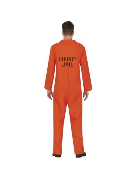 Disfraz de Convicto en Naranja para adulto Tienda de disfraces online - Mercadisfraces