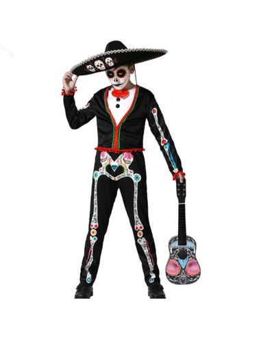 Disfraz Esqueleto Mejicano Niño Tienda de disfraces online - Mercadisfraces