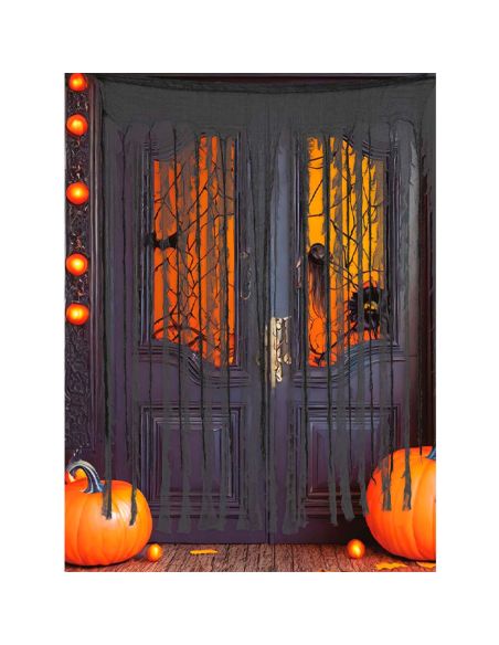 Cortina negra y gris Tienda de disfraces online - Mercadisfraces