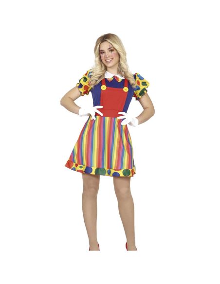 Disfraz de Payaso multicolor mujer Tienda de disfraces online - Mercadisfraces
