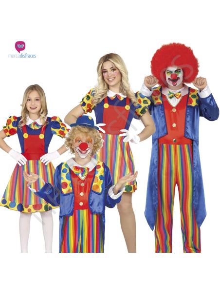 Disfraces para grupos de Payaso Multicolor Tienda de disfraces online - Mercadisfraces