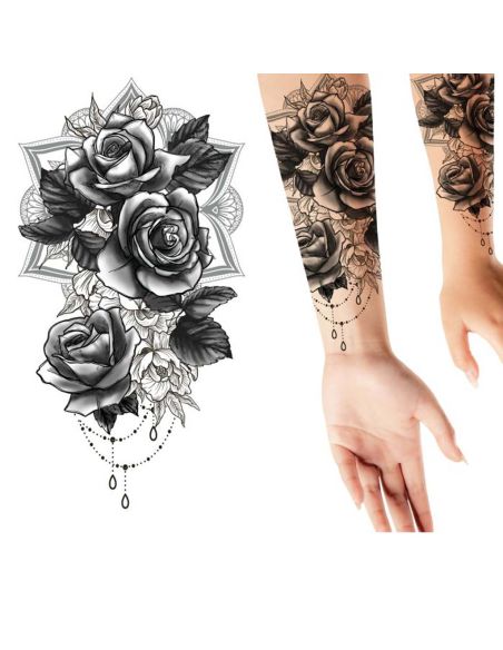 Tatuaje Rosas Tienda de disfraces online - Mercadisfraces