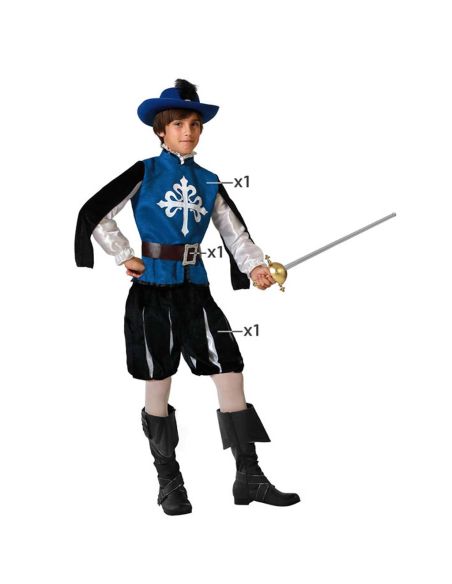 Disfraz Mosquetero Medieval Azul niño Tienda de disfraces online - Mercadisfraces Disfraz Mosquetero Medieval Azul niño Tienda de disfraces online - Mercadisfraces