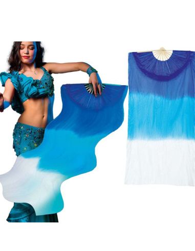 Abanico azul y blanco Tienda de disfraces online - Mercadisfraces