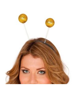 Diadema Antenas de Bola de Escarcha Oro o Plata Tienda de disfraces online - Mercadisfraces