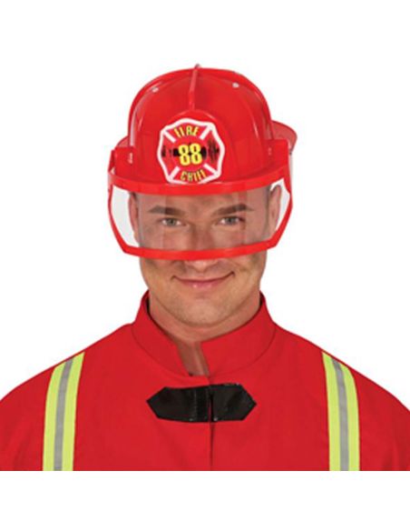 Sombrero Bombero Americano Plástico Tienda de disfraces online - Mercadisfraces