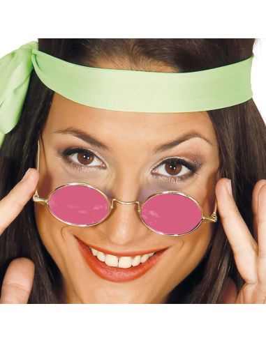 Gafas Hippie Rosa Tienda de disfraces online - Mercadisfraces