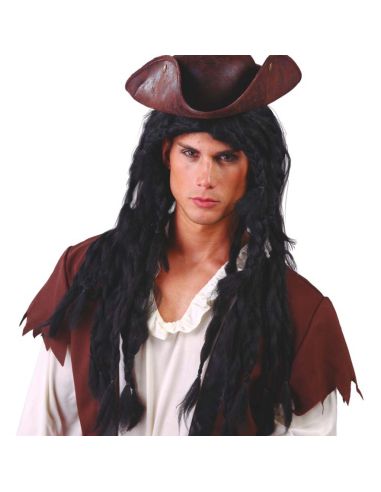 Peluca rasta negra Tienda de disfraces online - Mercadisfraces