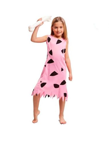 Disfraz Cavernícola rosa niña Tienda de disfraces online - Mercadisfraces