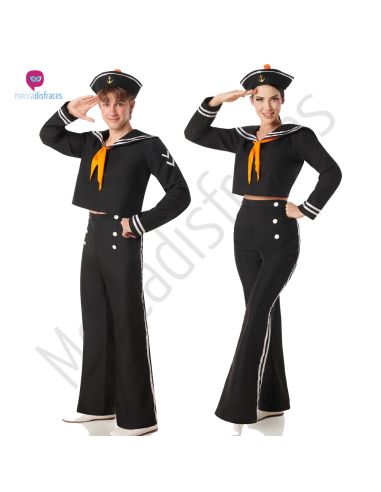 Disfraz Pareja Marineros Negros Tienda de disfraces online - Mercadisfraces