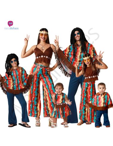 Disfraces Grupo Hippies Tienda de disfraces online - Mercadisfraces