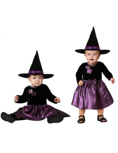 Disfraz Bruja Bebe Raso Morado Tienda de disfraces online - Mercadisfraces
