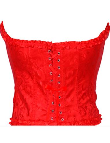 Corpiño Puntilla Rojo Tienda de disfraces online - Mercadisfraces