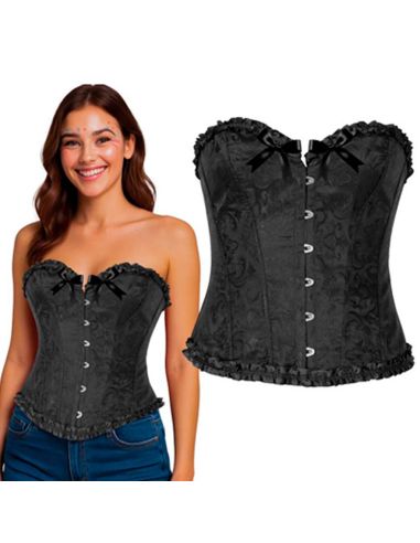 Corpiño Puntilla Negro Tienda de disfraces online - Mercadisfraces