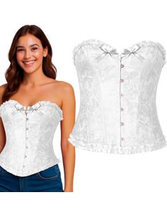 Corpiño Puntilla Blanco Tienda de disfraces online - Mercadisfraces