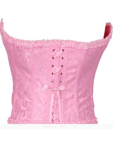 Corpiño Puntilla Rosa Tienda de disfraces online - Mercadisfraces