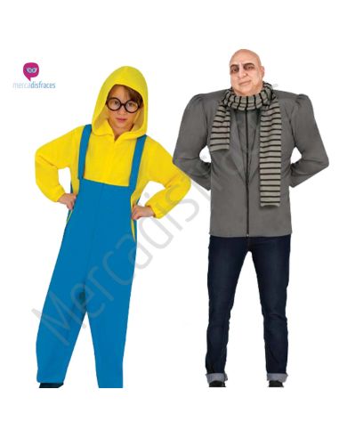 Disfraz Pareja Amarillo y Villano para grupos | Compra online 24h | Personaliza con tejido a juego