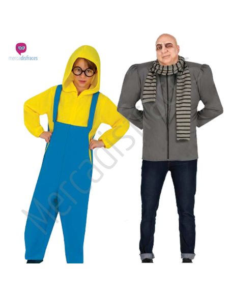 Disfraz Pareja Amarillo y Villano para grupos | Compra online 24h | Personaliza con tejido a juego