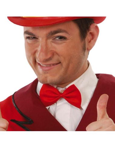 Pajarita Roja de raso Tienda de disfraces online - Mercadisfraces