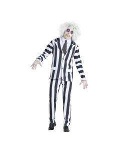 Disfraz de Fantasma a Rayas Blanco y Negro para Hombre Tienda de disfraces online - Mercadisfraces