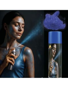 Spray Maquillaje Brillo Color Azul Tienda de disfraces online - Mercadisfraces