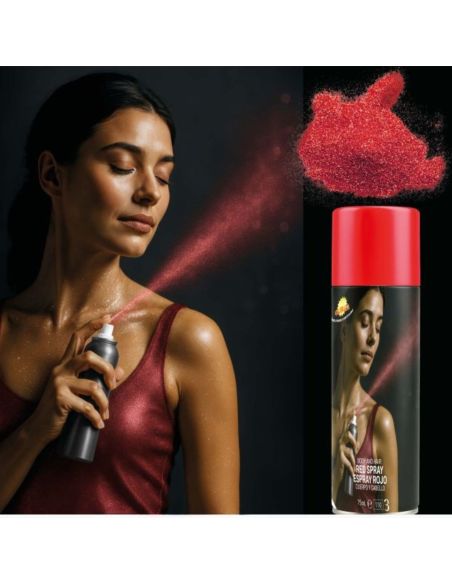Spray Maquillaje para Cuerpo y Cabello 75ml en Varios Colores - Mercadisfraces