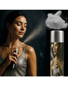 Spray Maquillaje Brillo Color Plata Tienda de disfraces online - Mercadisfraces