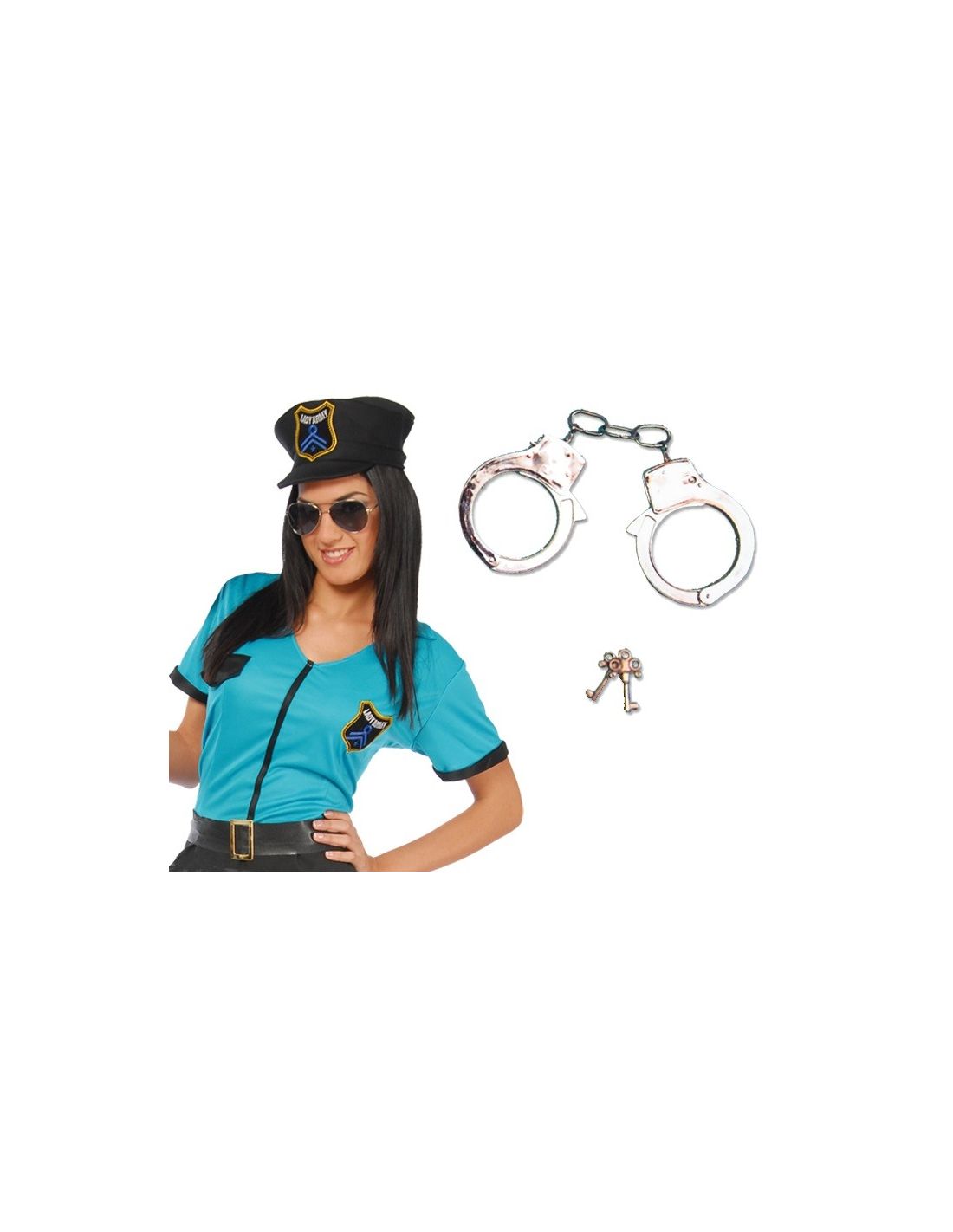 Medalla triple Floración Esposas de Metal para Policía | Tienda de Disfraces Online | Merca...