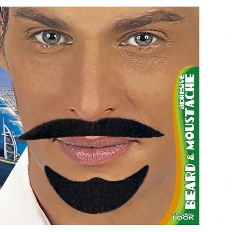 Bigote y Perilla negro Tienda de disfraces online - Mercadisfraces