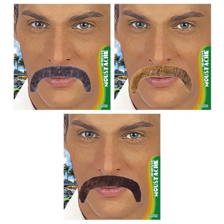 Bigote tres Colores Tienda de disfraces online - Mercadisfraces