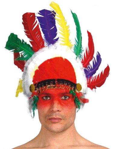 Penacho Indio con plumas Tienda de disfraces online - Mercadisfraces