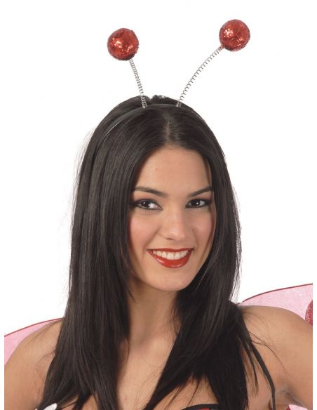 Diadema Antenas con Bola de Escarcha en Rojo Tienda de disfraces online - Mercadisfraces Diadema Antenas con Bola de Escarcha en Rojo Tienda de disfraces online - Mercadisfraces
