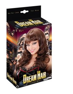 Peluca Melena Ondulada con Flequillo Castaña Tienda de disfraces online - Mercadisfraces 2