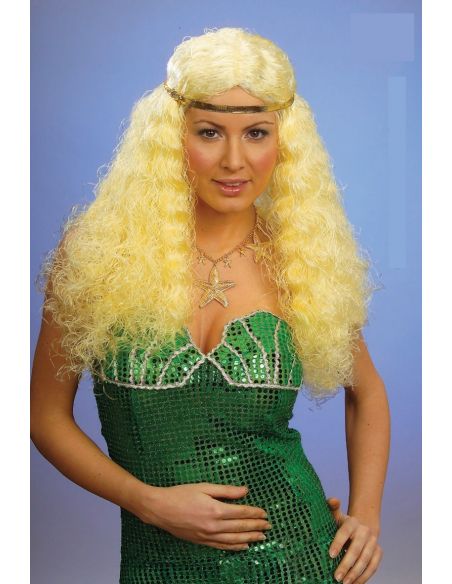 Peluca Larga Rizada Rubia Tienda de disfraces online - Mercadisfraces