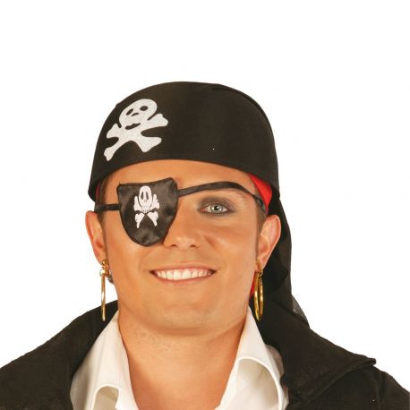 Pañuelo de Pirata Negro con Calavera Tienda de disfraces online - Mercadisfraces