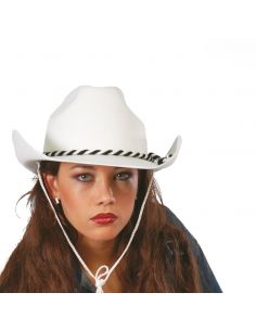 Sombrero Vaquero o Cowboy de Fieltro Blanco Tienda de disfraces online - Mercadisfraces