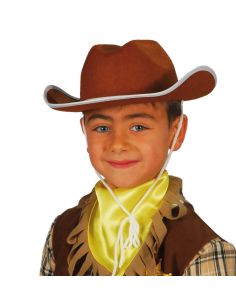 Sombrero Vaquero Fieltro Marrón infantil Tienda de disfraces online - Mercadisfraces