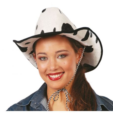 Sombrero Vaquero de Terciopelo Vaca Tienda de disfraces online - venta disfraces