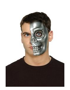 Media máscara cyborg calavera